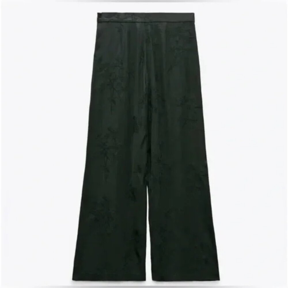 Zara Embroidered Satin Trousers - Picture 9 of 9